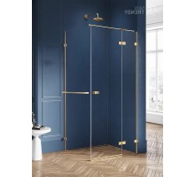 Душевое ограждение NEW TRENDY AVEXA GOLD BRUSHED R 120x120x200 EXK-3069 (брашированное золото)