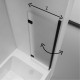 Шторка для ванны NEW TRENDY NEW SOLEO BLACK 100x140 P-0042 R (черный) Elit-san.ru