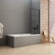 Шторка для ванны NEW TRENDY NEW SOLEO BLACK 70x140 P-0047 (черный) Elit-san.ru