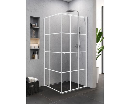 Душевое ограждение NEW TRENDY SUPERIA WHITE P 90x90x195 K-0795 (белый) Elit-san.ru