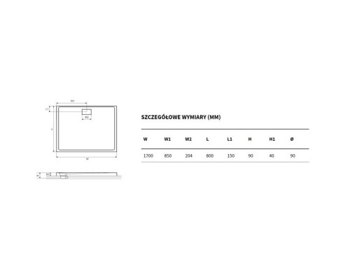 Поддон EXCELLENT Zero 170x80 (белый) Elit-san.ru