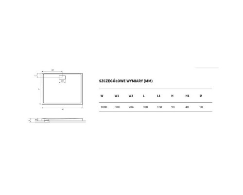 Поддон EXCELLENT Zero 100x90 (белый) Elit-san.ru