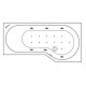 Ванна EXCELLENT Be Spot 160x80 (правая) RELAX (хром) Elit-san.ru