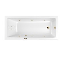Ванна WHITECROSS Wave Slim 150x70 "LINE NANO" (золото)