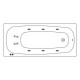 Ванна WHITECROSS Layla Slim 180x80 LINE (белый) Elit-san.ru