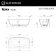 Ванна WHITECROSS Make 170x80 RAL "AERO" (хром) иск. камень