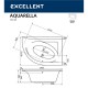 Ванна EXCELLENT Aquarella 170x110 (правая) NANO (золото) Elit-san.ru