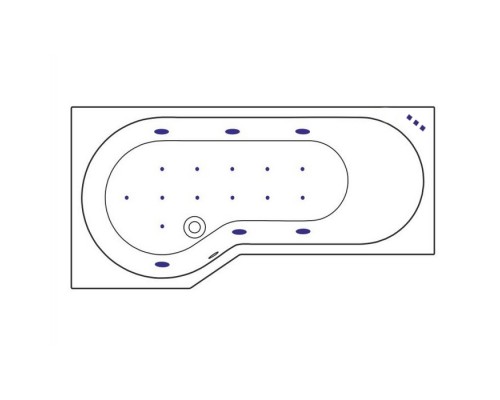 приобрести Ванна EXCELLENT Be Spot 160x80 (левая) RELAX (хром) в магазине сантехники Elit-san.ru Ванна EXCELLENT Be Spot 160x80 (левая) RELAX (хром) Elit-san.ru