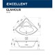 Ванна EXCELLENT Glamour 150x150 ULTRA (золото) Elit-san.ru