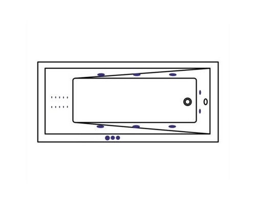 Ванна WHITECROSS Wave Slim 175x70 "SMART NANO" (хром)