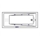 Ванна WHITECROSS Wave Slim 175x70 "SMART NANO" (хром)