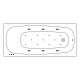 Акриловая гидромассажная ванна 180x80 см Whitecross Layla 0102.180080.100.RELAX.GL Elit-san.ru
