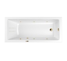 Ванна WHITECROSS Wave Slim 160x70 "LINE NANO" (золото)