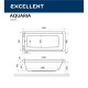 Ванна EXCELLENT Aquaria 170x75 SMART NANO (хром) Elit-san.ru