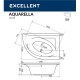 Ванна EXCELLENT Aquarella 150x100 (правая) "SMART" (белый)