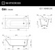 Ванна WHITECROSS Gin 180x80 (белый мат) "SOFT" (белый)