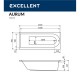 Ванна EXCELLENT Aurum 150x70 HYDRO (хром) Elit-san.ru