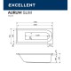 Ванна EXCELLENT Aurum Slim 170x70 LUX (хром) Elit-san.ru