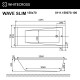Ванна WHITECROSS Wave Slim 150x70 LINE NANO (хром) Elit-san.ru