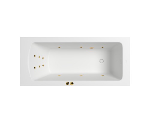 Ванна WHITECROSS Coin 170x75 (белый мат) "LINE" (золото)