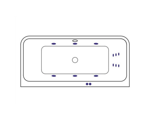 Ванна EXCELLENT Arana 180x85 "LINE" (белый)