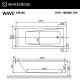 Ванна WHITECROSS Wave 160x80 LINE NANO (хром) Elit-san.ru