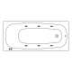 Акриловая гидромассажная ванна 180x80 см Whitecross Layla 0102.180080.100.SOFT.GL Elit-san.ru