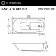 Ванна WHITECROSS Layla Slim 170x75 LINE NANO (золото) Elit-san.ru