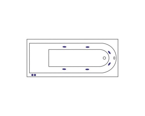 Ванна ACTIMA Aurum Slim 170x70 HYDRO (хром) Elit-san.ru