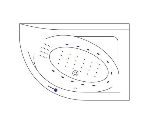 Ванна EXCELLENT Aquarella 150x100 (правая) NANO (золото) Elit-san.ru