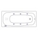 Ванна WHITECROSS Layla 170x75 LINE NANO (золото) Elit-san.ru