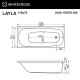 Ванна WHITECROSS Layla 170x75 LINE NANO (золото) Elit-san.ru