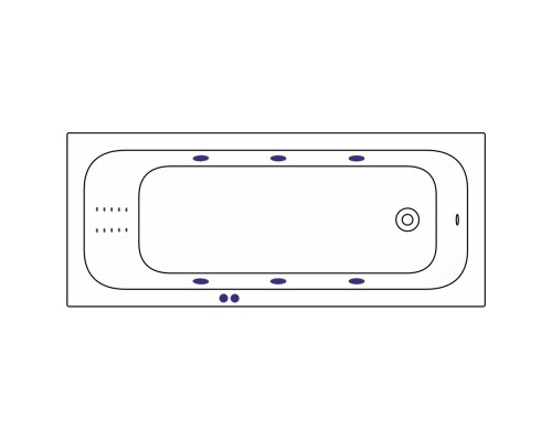 Ванна WHITECROSS Vibe 170x70 "LINE NANO" (золото) Ванна WHITECROSS Vibe 170x70 "LINE NANO" (золото)