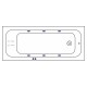 Ванна WHITECROSS Vibe 170x70 "LINE NANO" (золото)