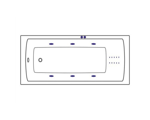 Ванна EXCELLENT Aquaria 150x70 LINE NANO (хром) Elit-san.ru