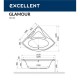 Ванна EXCELLENT Glamour 150x150 SOFT (золото) Elit-san.ru
