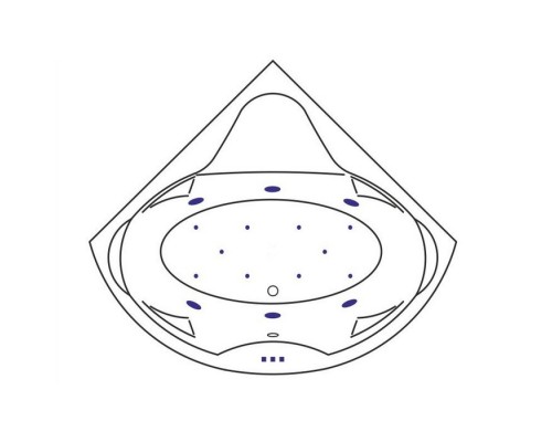 Ванна EXCELLENT Konsul 150x150 RELAX (золото) Elit-san.ru