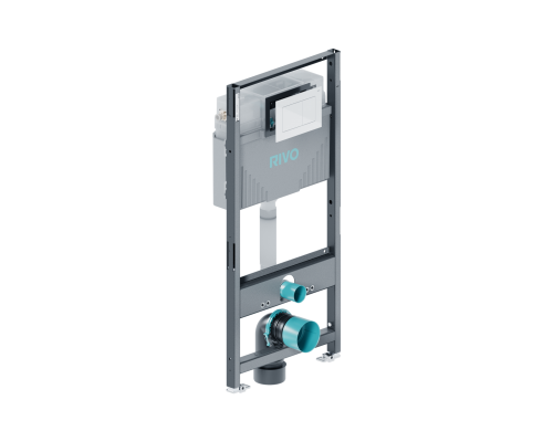 Инсталляция RIVO Set A для унитаза + Клавиша RIVO Touch Line (белый)