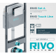 Инсталляция RIVO Set A для унитаза + Клавиша RIVO Touch Line (белый)