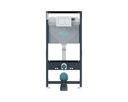 Инсталляция RIVO Set A для унитаза + Клавиша RIVO Touch Line (белый)