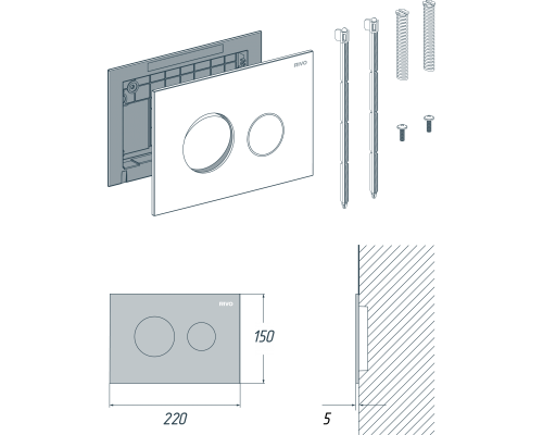 Клавиша RIVO Touch neo (хром)