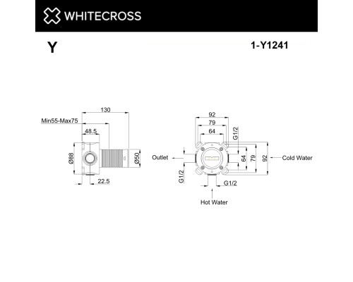 Встраиваемая часть WHITECROSS Y1241