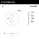 Внешняя часть смесителя на 2 потребителя WHITECROSS Y1236BL (черный мат)