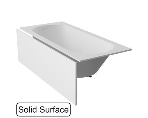 Экран фронтальный WHITECROSS съемный (белый мат) иск. камень