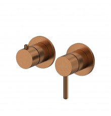 Внешняя часть смесителя на 3 потребителя WHITECROSS Y1243CPB (брашированная медь)