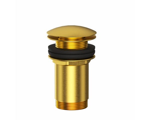 Донный клапан WHITECROSS для умывальника, клик-клак (брашированное золото)