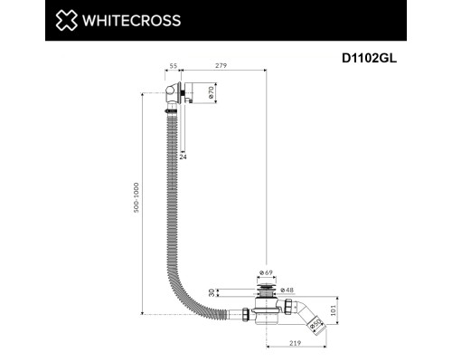 Слив-перелив WHITECROSS FILL (золото)