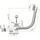 Слив-перелив ALCAPLAST 60 см. AG210125160 (хром) Elit-san.ru