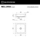 Умывальник WHITECROSS Meloris 45x45 (RAL мат) иск. камень