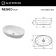 Умывальник WHITECROSS Nesko 58x37 (белый мат) иск. камень